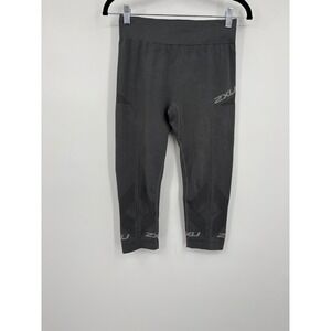 2XU Compression Capris Leggings Womens Medium Charcoal Gray Athleisure
